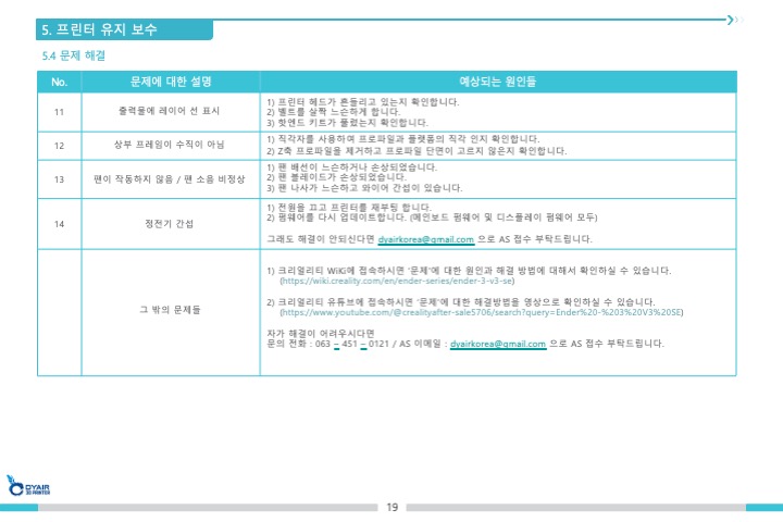 크리얼리티 엔더3 V3SE 3D프린터 한국어 사용자설명서