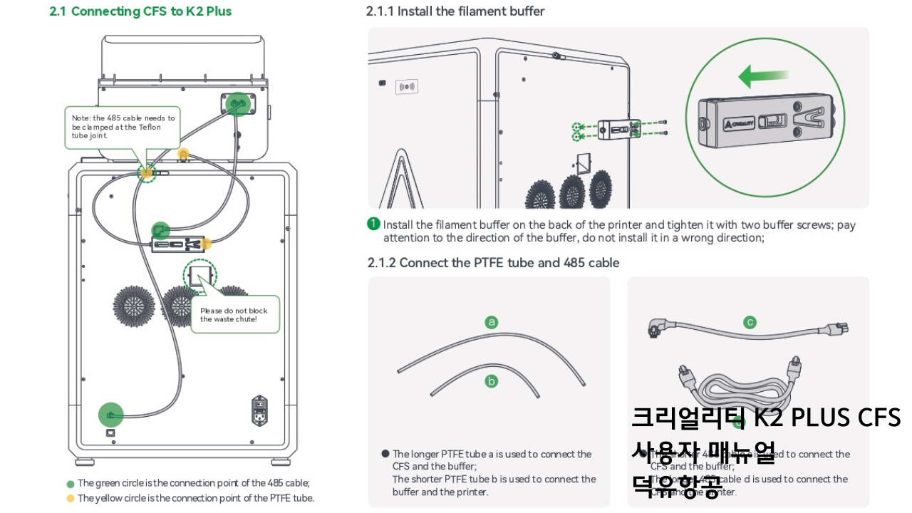 CREALITY CFS User Manual;크리얼리티 멀티칼라 시스템 CFS사용자 매뉴얼 덕유필라멘트