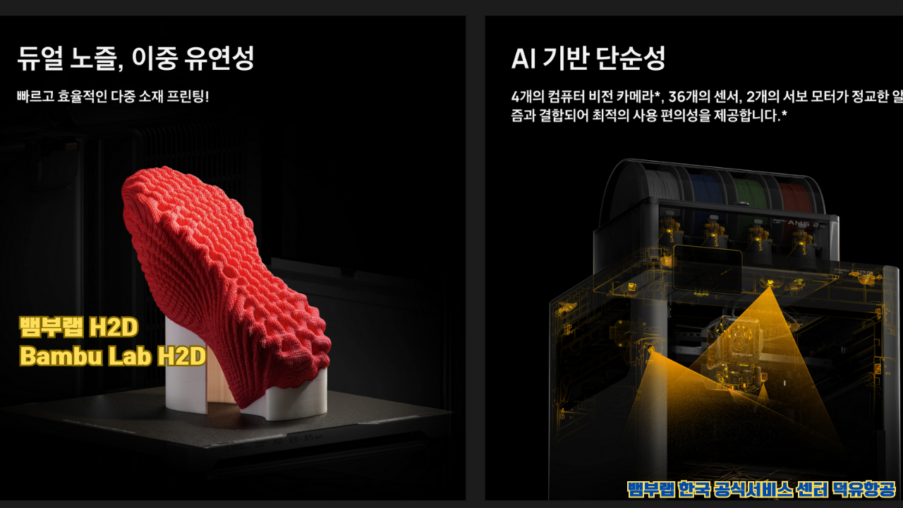 뱀부랩 H2D 산업용 3D프린터 ,Bambu Lab H2D Industrial level 3D Printer
