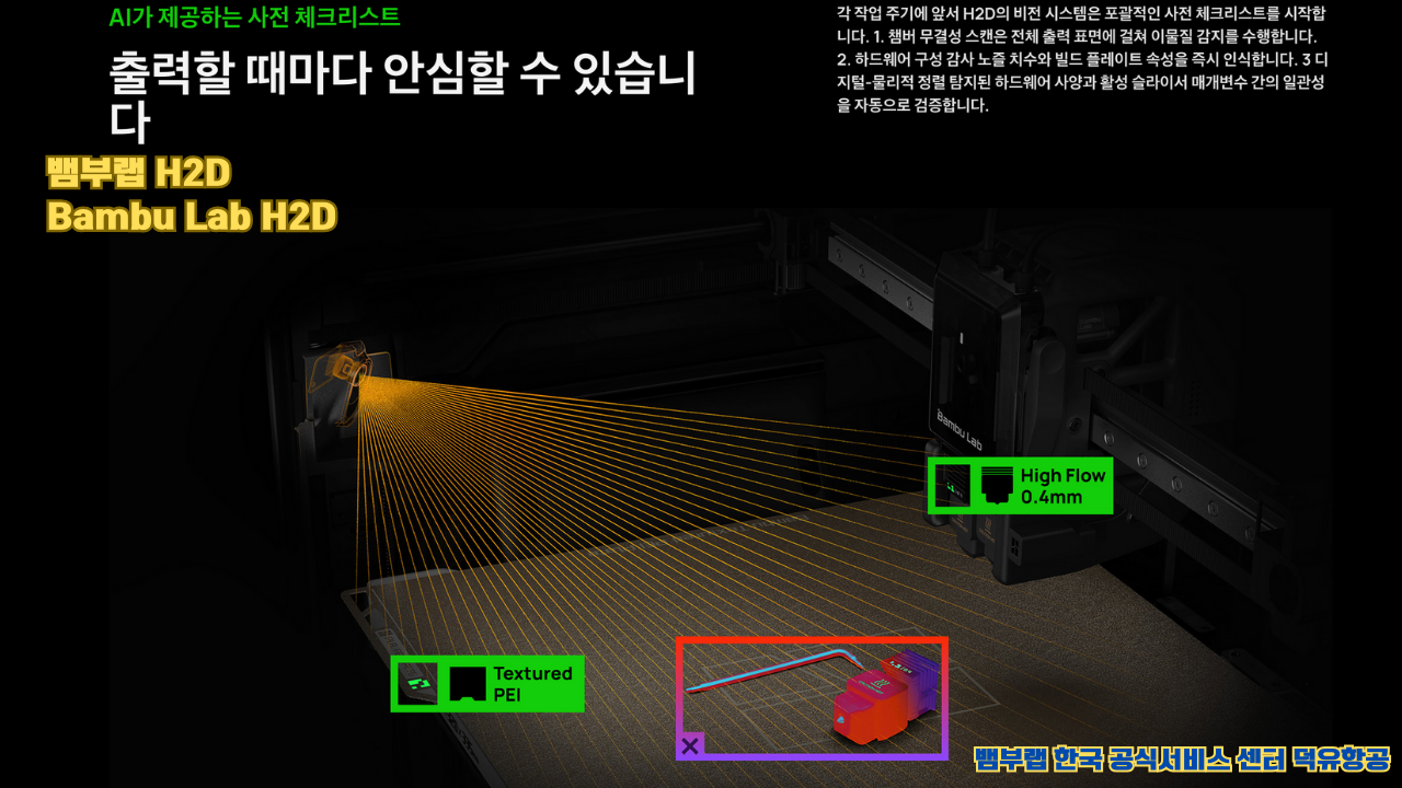 뱀부랩 H2D 산업용 3D프린터 ,Bambu Lab H2D Industrial level 3D Printer