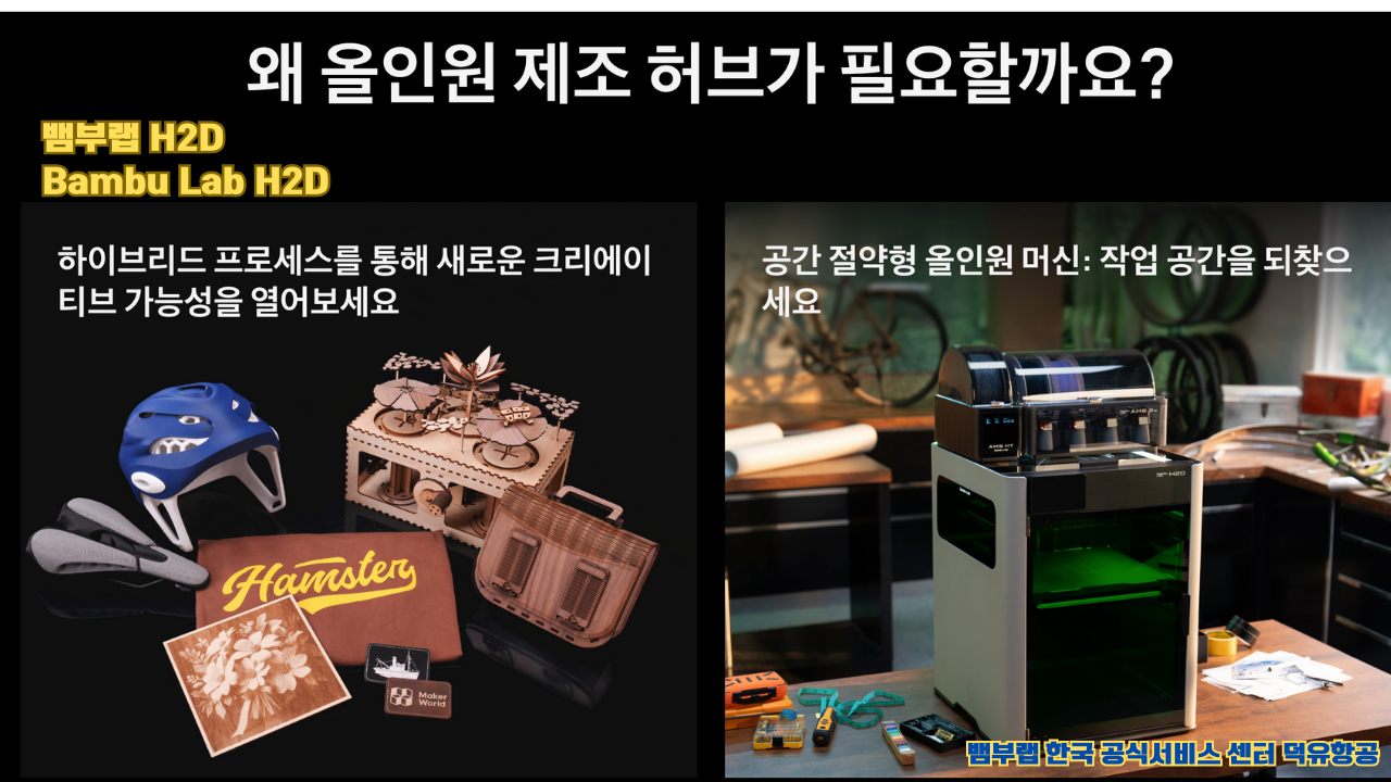 뱀부랩 H2D 산업용 3D프린터 ,Bambu Lab H2D Industrial level 3D Printer