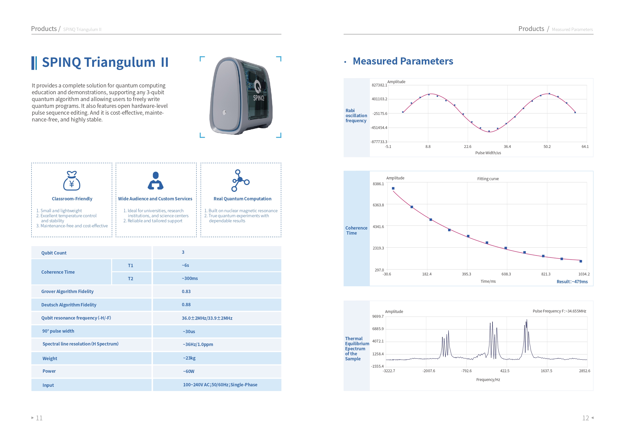 스핀큐 양자컴퓨터 제품 및 서비스 설명; SpinQ Quantum Products & Service Brochure 스핀큐 양자컴퓨터 제품 및 서비스 설명; SpinQ Quantum Products & Service Brochure