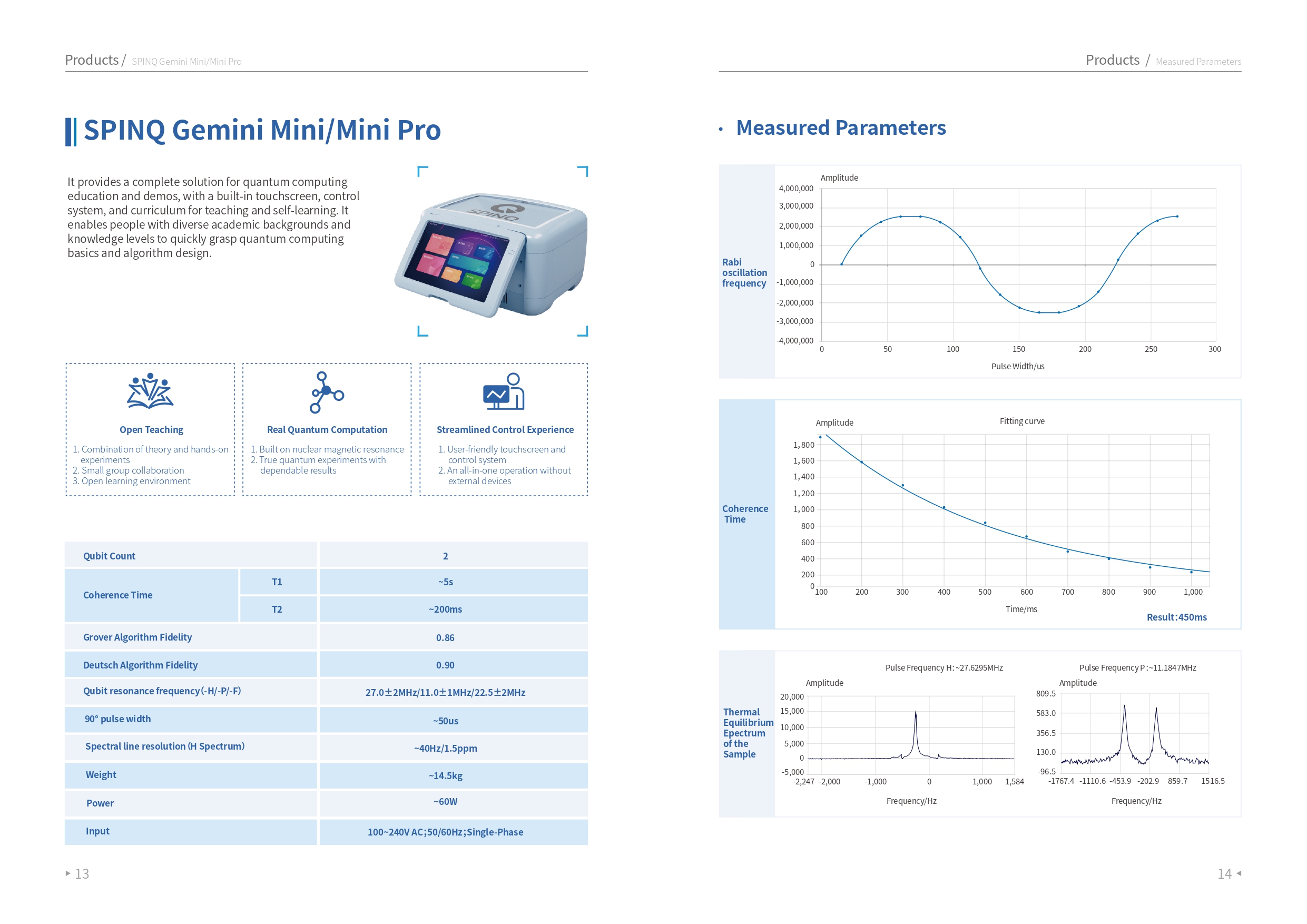 스핀큐 양자컴퓨터 제품 및 서비스 설명; SpinQ Quantum Products & Service Brochure 스핀큐 양자컴퓨터 제품 및 서비스 설명; SpinQ Quantum Products & Service Brochure