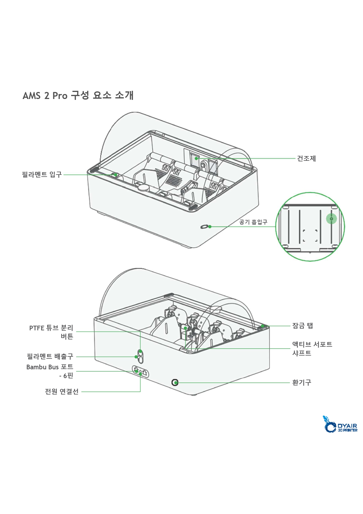 뱀부랩 H2S 레이저 콤보 한글설명서, Bambu Lab H2S Laser Combo 덕유항공