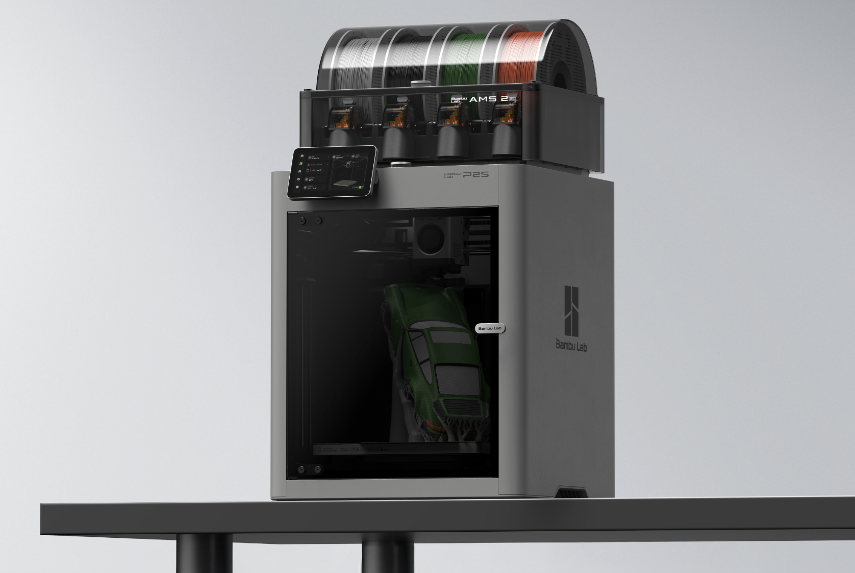 뱀부랩 P2S, 5인치스크린, 냉풍냉각, 엔지니어링필라멘트, 퀵스왑노즐, PMSM서보 압출기,AI오류감지,Bambu Lab P2S 3D프린터