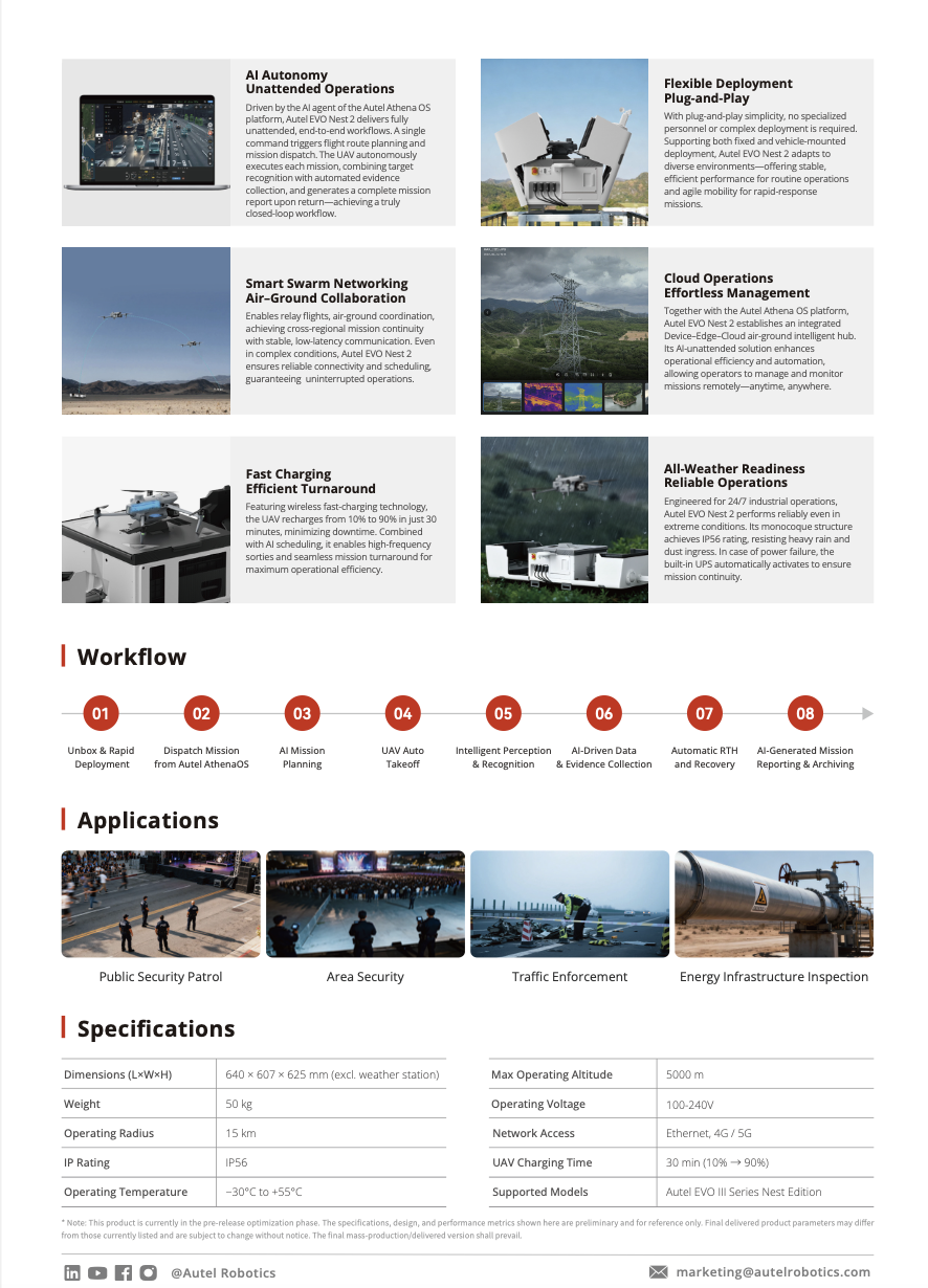 오텔 로보틱스 드론 에보 네스트2 #Autel #drone #Evo #Nest2 #덕유항공 #오텔드론한국총판