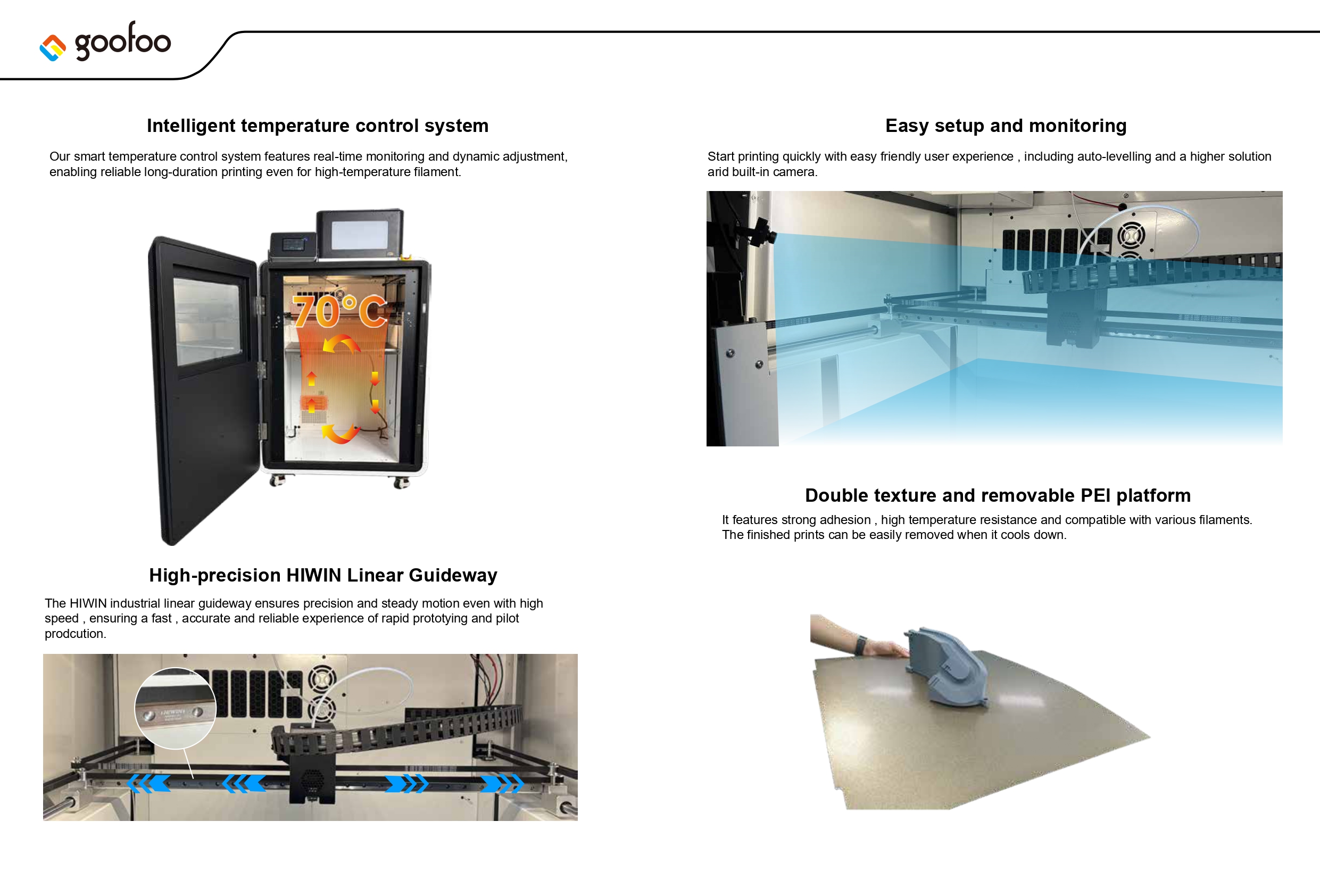 GooFoo 3D프린터 벨로 플러스 초고속 산업용 대형출력사이즈 FDM 3D프린터 #구푸 #GooFoo #Velo #Velo+ # 500mm/s
