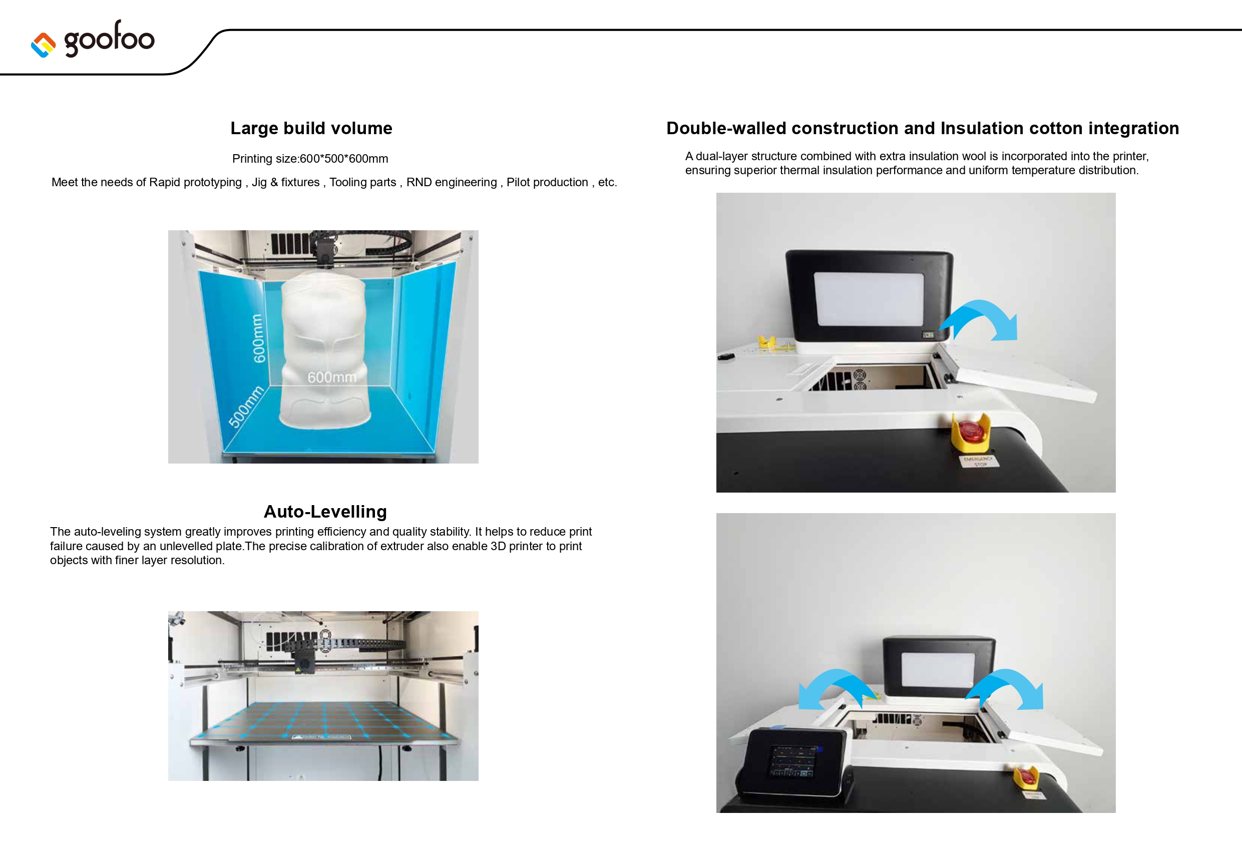 GooFoo 3D프린터 벨로 플러스 초고속 산업용 대형출력사이즈 FDM 3D프린터 #구푸 #GooFoo #Velo #Velo+ # 500mm/s