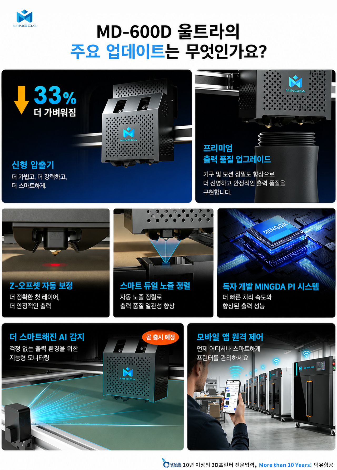 MINGDA MD-600D Ultra 대형 산업용 3D프린터