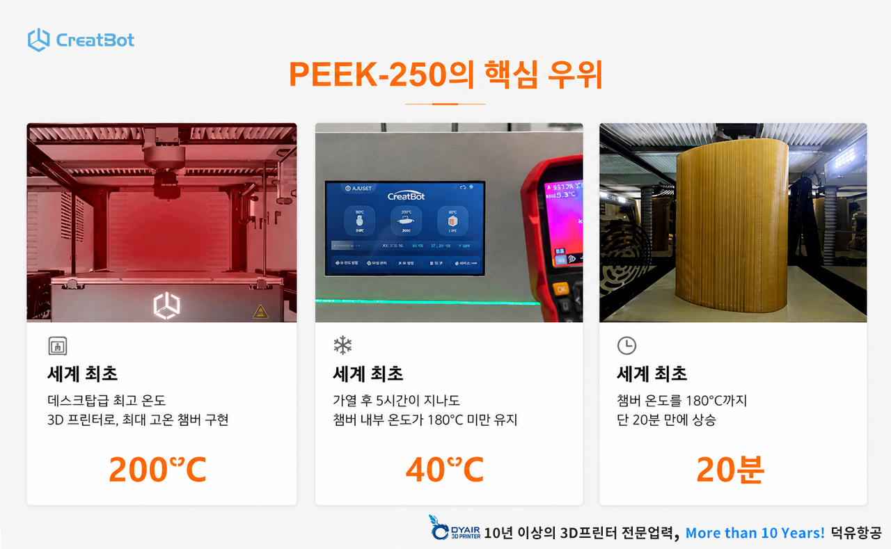 CreatBot 3D프린터 PEEK-250 판매사 덕유항공