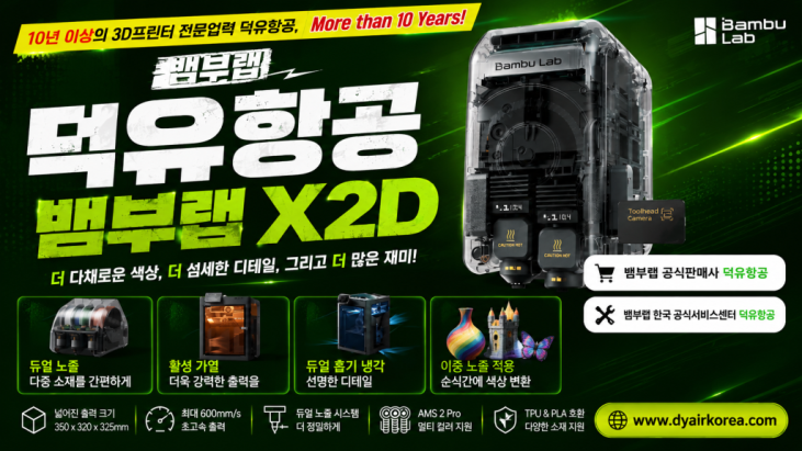 뱀부랩 X2D 3D프린터, Bambu Lab X2D
