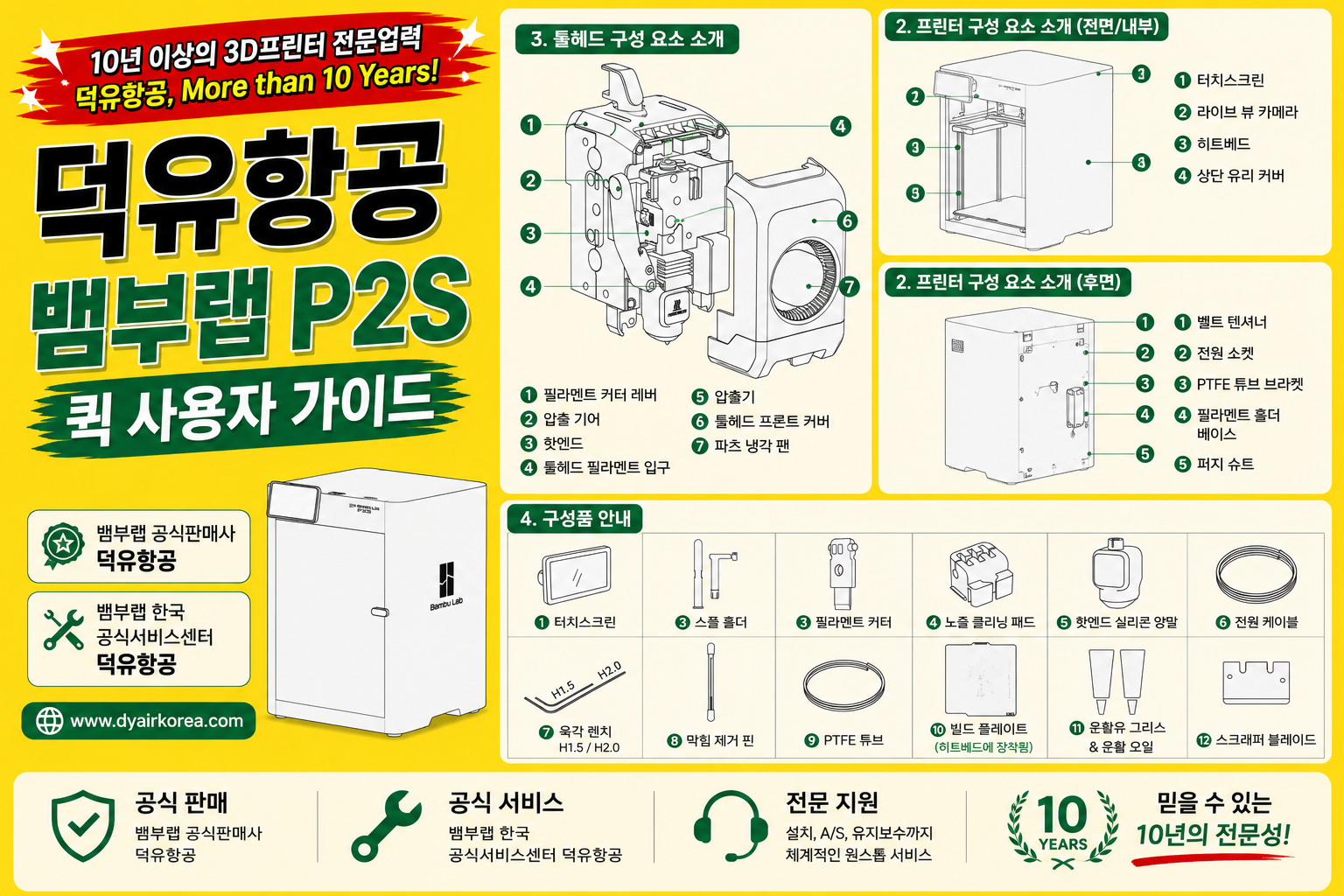 뱀부랩 P2S 3D프린터 퀵 사용자 매뉴얼 가이드