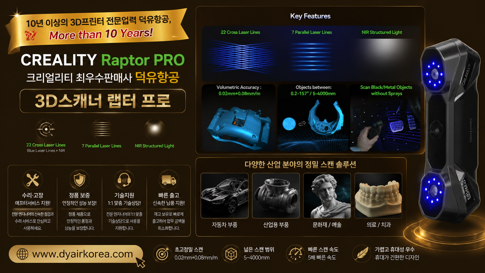 CREALITY Raptor Pro, 크리얼리티 랩터프로 3D스캐너 리뷰