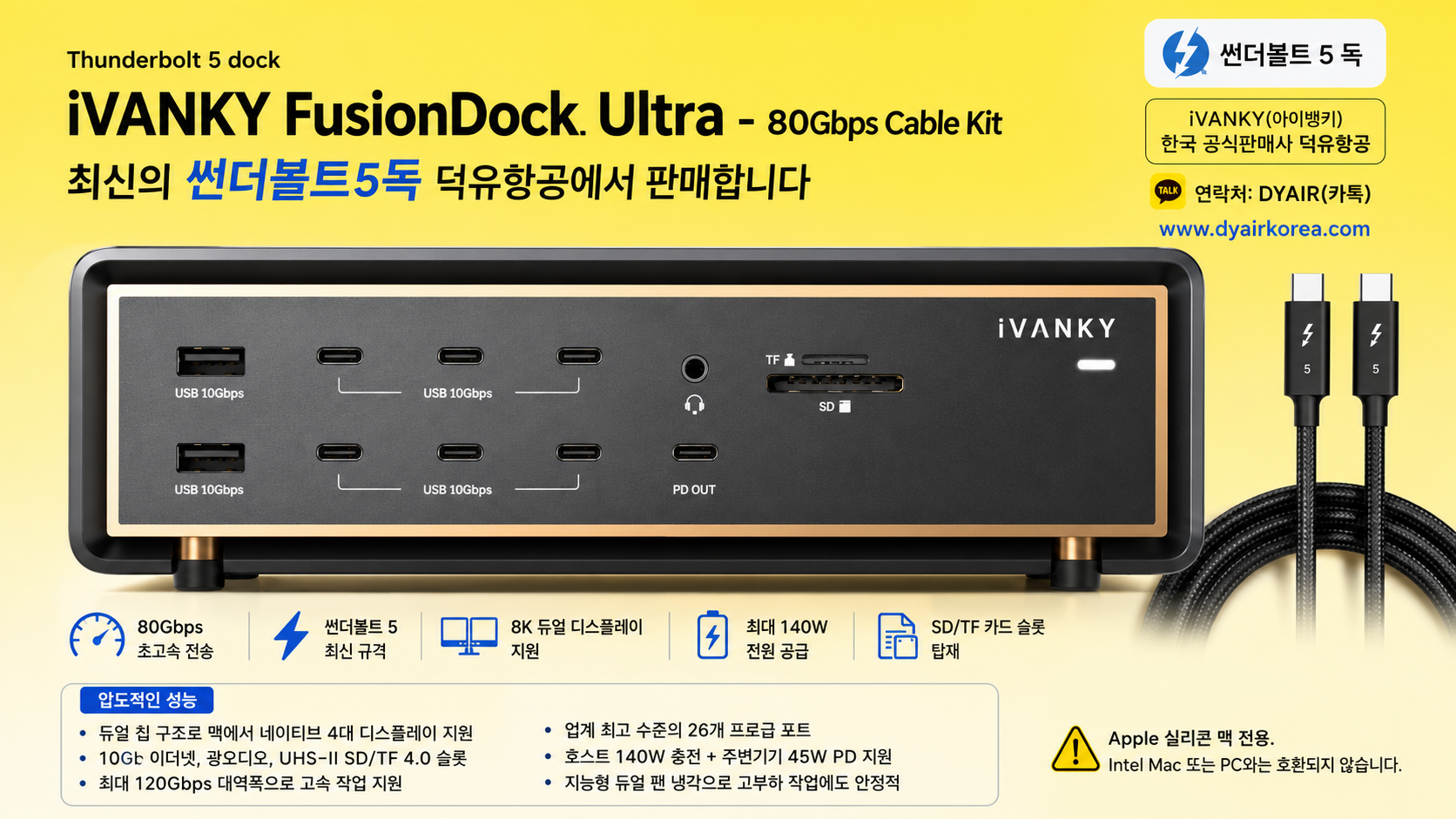 iVANKY FusionDock Ultra 썬더볼트5 독