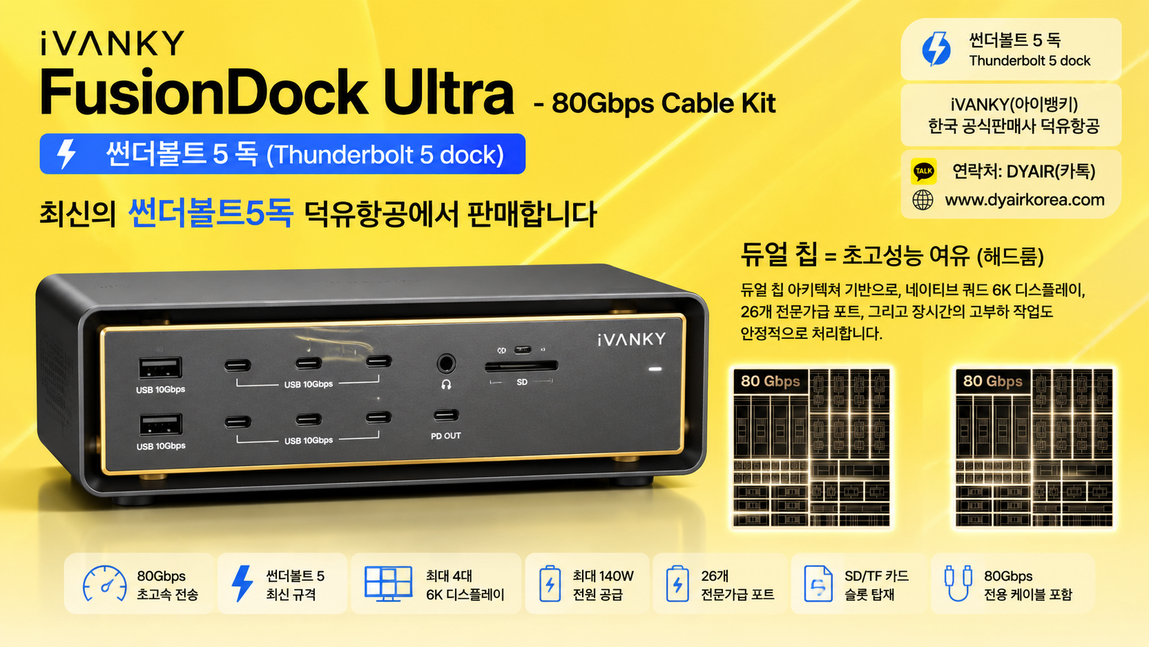 iVANKY FusionDock Ultra 썬더볼트5 독