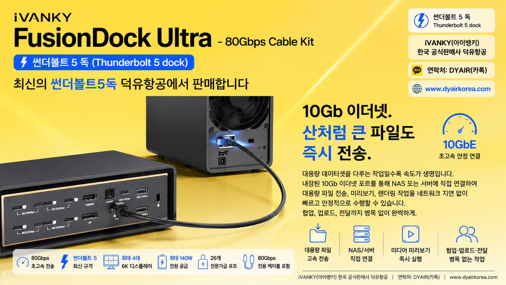 iVANKY FusionDock Ultra 썬더볼트5 독