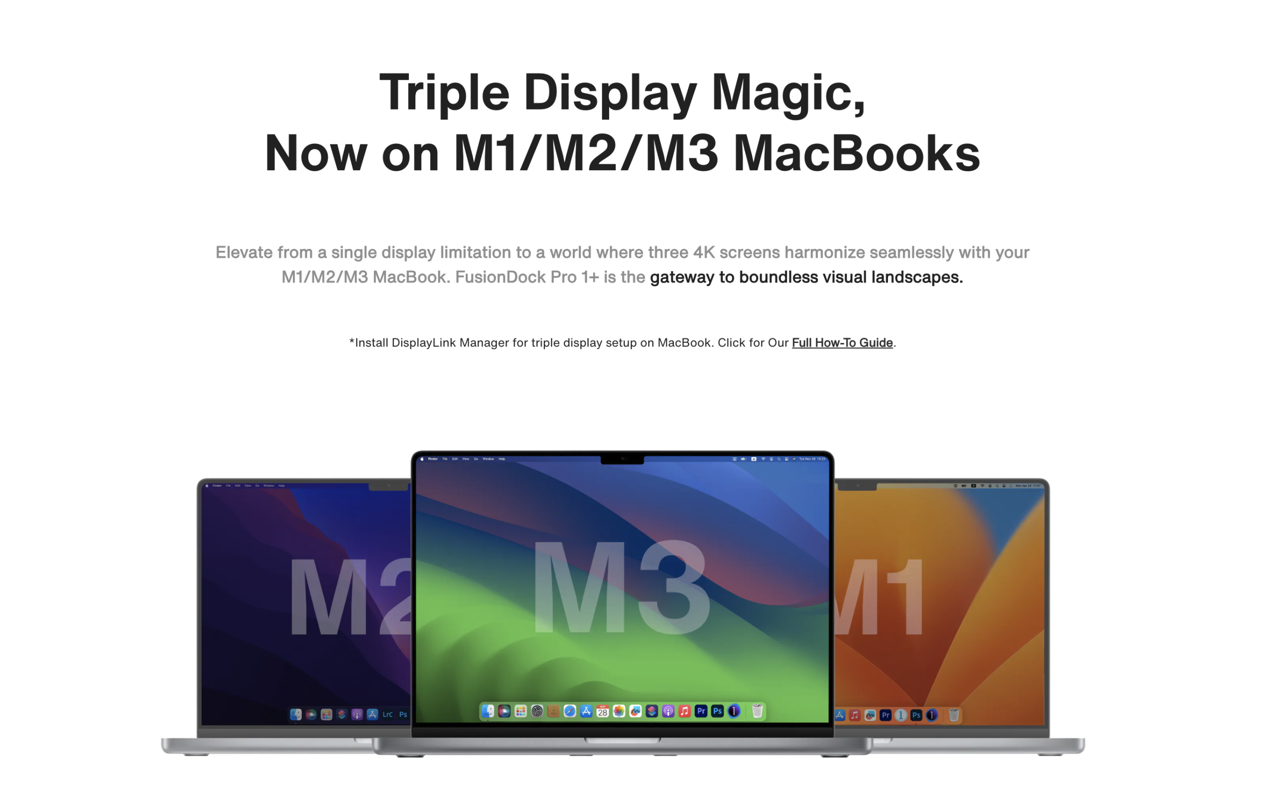 iVANKY 퓨전독 프로 1+(FusionDock Pro 1+) — M1/M2/M3 맥북을 트리플 4K 모니터로, 가장 합리적인 멀티모니터 해법