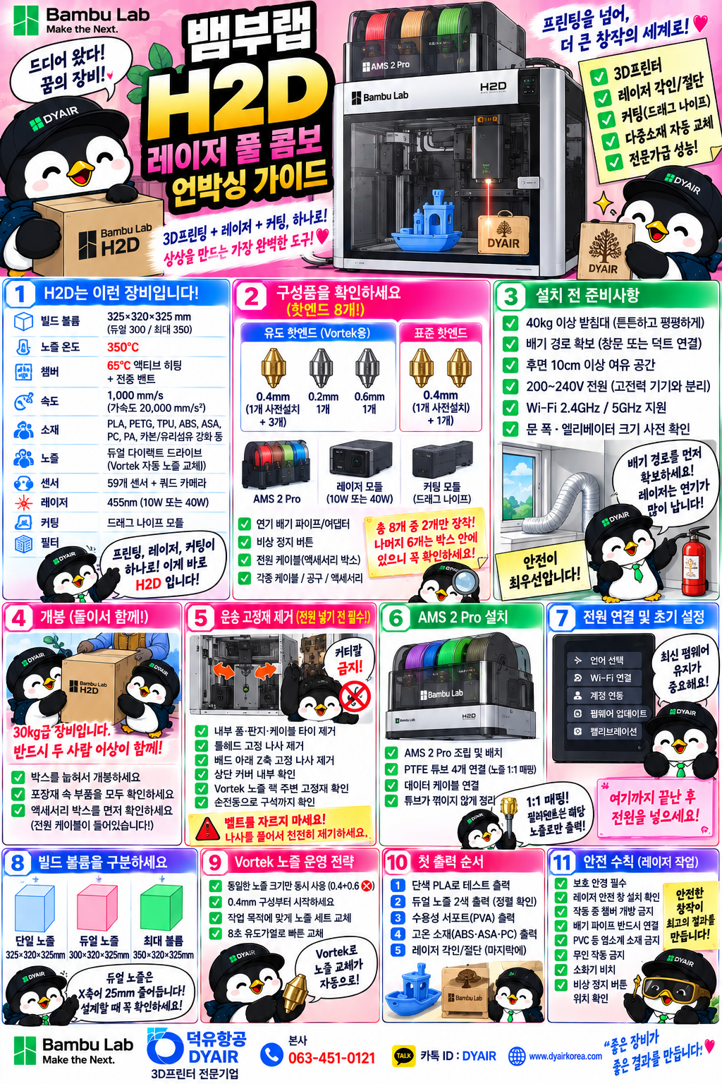 뱀부랩 H2D 레이저 풀 콤보